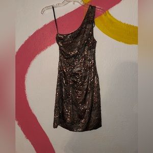 Brown sequin dress